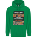 In My Head I'm Playing Rugby Funny Mens 80% Cotton Hoodie Irish Green