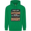 In My Head I'm Playing Rugby Funny Mens 80% Cotton Hoodie Irish Green