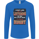 In My Head I'm Playing Rugby Funny Mens Long Sleeve T-Shirt Royal Blue
