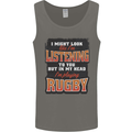 In My Head I'm Playing Rugby Funny Mens Vest Tank Top Charcoal