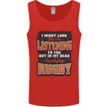 In My Head I'm Playing Rugby Funny Mens Vest Tank Top Red