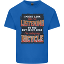 In My Head I'm Riding My Bicycle Bike MTB Kids T-Shirt Childrens Royal Blue