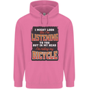 In My Head I'm Riding My Bicycle Bike MTB Mens 80% Cotton Hoodie Azelea