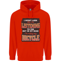 In My Head I'm Riding My Bicycle Bike MTB Mens 80% Cotton Hoodie Bright Red