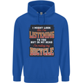 In My Head I'm Riding My Bicycle Bike MTB Mens 80% Cotton Hoodie Royal Blue