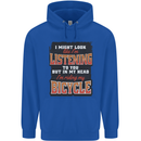 In My Head I'm Riding My Bicycle Bike MTB Mens 80% Cotton Hoodie Royal Blue