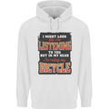 In My Head I'm Riding My Bicycle Bike MTB Mens 80% Cotton Hoodie White