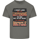 In My Head I'm Riding My Bicycle Bike MTB Mens Cotton T-Shirt Tee Top Charcoal