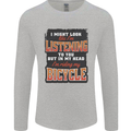 In My Head I'm Riding My Bicycle Bike MTB Mens Long Sleeve T-Shirt Sports Grey