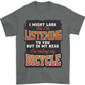In My Head I'm Riding My Bicycle Bike MTB Mens T-Shirt 100% Cotton Charcoal