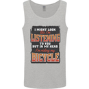 In My Head I'm Riding My Bicycle Bike MTB Mens Vest Tank Top Sports Grey