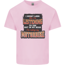 In My Head I'm Riding My Motorbike Biker Kids T-Shirt Childrens Light Pink