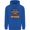 In My Head I'm Riding My Motorbike Biker Mens 80% Cotton Hoodie Royal Blue