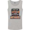 In My Head I'm Riding My Motorbike Biker Mens Vest Tank Top Sports Grey