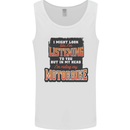 In My Head I'm Riding My Motorbike Biker Mens Vest Tank Top White