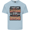 In My Head I'm Scuba Diving Diver Funny Kids T-Shirt Childrens Light Blue
