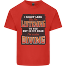 In My Head I'm Scuba Diving Diver Funny Kids T-Shirt Childrens Red
