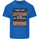 In My Head I'm Scuba Diving Diver Funny Kids T-Shirt Childrens Royal Blue