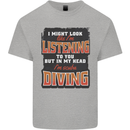 In My Head I'm Scuba Diving Diver Funny Kids T-Shirt Childrens Sports Grey