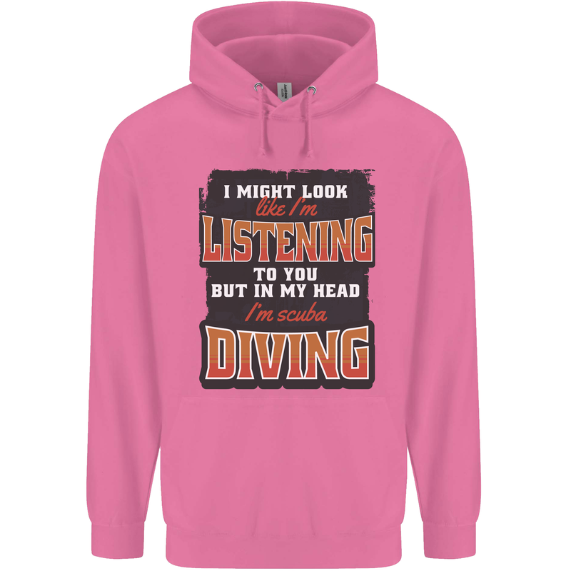 In My Head I'm Scuba Diving Diver Funny Mens 80% Cotton Hoodie Azelea