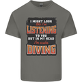 In My Head I'm Scuba Diving Diver Funny Mens Cotton T-Shirt Tee Top Charcoal