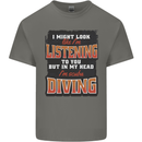 In My Head I'm Scuba Diving Diver Funny Mens Cotton T-Shirt Tee Top Charcoal