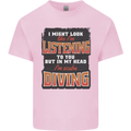 In My Head I'm Scuba Diving Diver Funny Mens Cotton T-Shirt Tee Top Light Pink