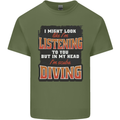 In My Head I'm Scuba Diving Diver Funny Mens Cotton T-Shirt Tee Top Military Green