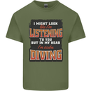 In My Head I'm Scuba Diving Diver Funny Mens Cotton T-Shirt Tee Top Military Green