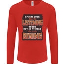 In My Head I'm Scuba Diving Diver Funny Mens Long Sleeve T-Shirt Red