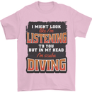 In My Head I'm Scuba Diving Diver Funny Mens T-Shirt 100% Cotton Light Pink