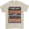 In My Head I'm Scuba Diving Diver Funny Mens T-Shirt 100% Cotton Sand