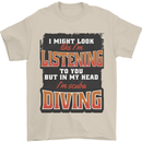 In My Head I'm Scuba Diving Diver Funny Mens T-Shirt 100% Cotton Sand