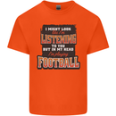 In My Head I'm Watching Football Funny Kids T-Shirt Childrens Orange