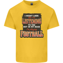 In My Head I'm Watching Football Funny Kids T-Shirt Childrens Yellow