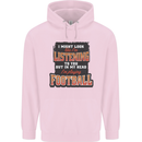 In My Head I'm Watching Football Funny Mens 80% Cotton Hoodie Light Pink