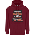 In My Head I'm Watching Football Funny Mens 80% Cotton Hoodie Maroon
