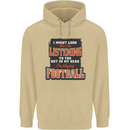 In My Head I'm Watching Football Funny Mens 80% Cotton Hoodie Sand