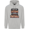 In My Head I'm Watching Football Funny Mens 80% Cotton Hoodie Sports Grey