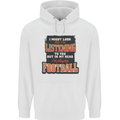 In My Head I'm Watching Football Funny Mens 80% Cotton Hoodie White