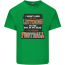 In My Head I'm Watching Football Funny Mens Cotton T-Shirt Tee Top Irish Green