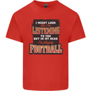 In My Head I'm Watching Football Funny Mens Cotton T-Shirt Tee Top Red