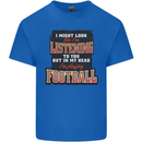In My Head I'm Watching Football Funny Mens Cotton T-Shirt Tee Top Royal Blue