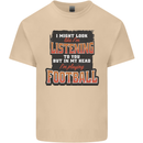 In My Head I'm Watching Football Funny Mens Cotton T-Shirt Tee Top Sand