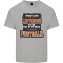 In My Head I'm Watching Football Funny Mens Cotton T-Shirt Tee Top Sports Grey