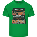 In My Head I've Gone Camping Funny Kids T-Shirt Childrens Irish Green