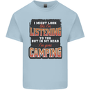 In My Head I've Gone Camping Funny Kids T-Shirt Childrens Light Blue