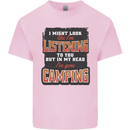 In My Head I've Gone Camping Funny Kids T-Shirt Childrens Light Pink