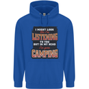 In My Head I've Gone Camping Funny Mens 80% Cotton Hoodie Royal Blue