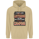 In My Head I've Gone Camping Funny Mens 80% Cotton Hoodie Sand